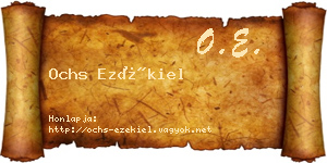 Ochs Ezékiel névjegykártya